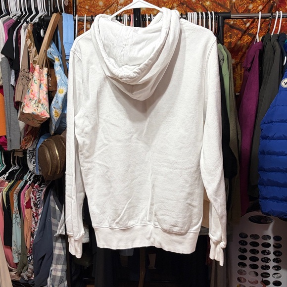 The North Face White Hoodie with Black Logo - Picture 2 of 4